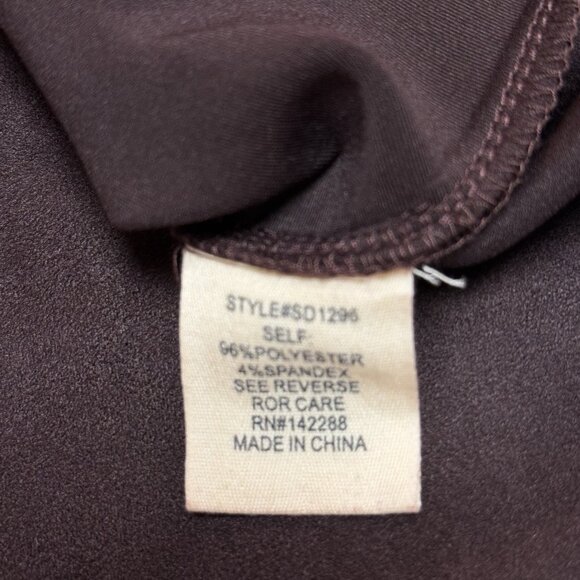 AMT Studio Vintage Look Designer Midi Length Dolman Dress Sz L Rich Brown $288 - Picture 9 of 10